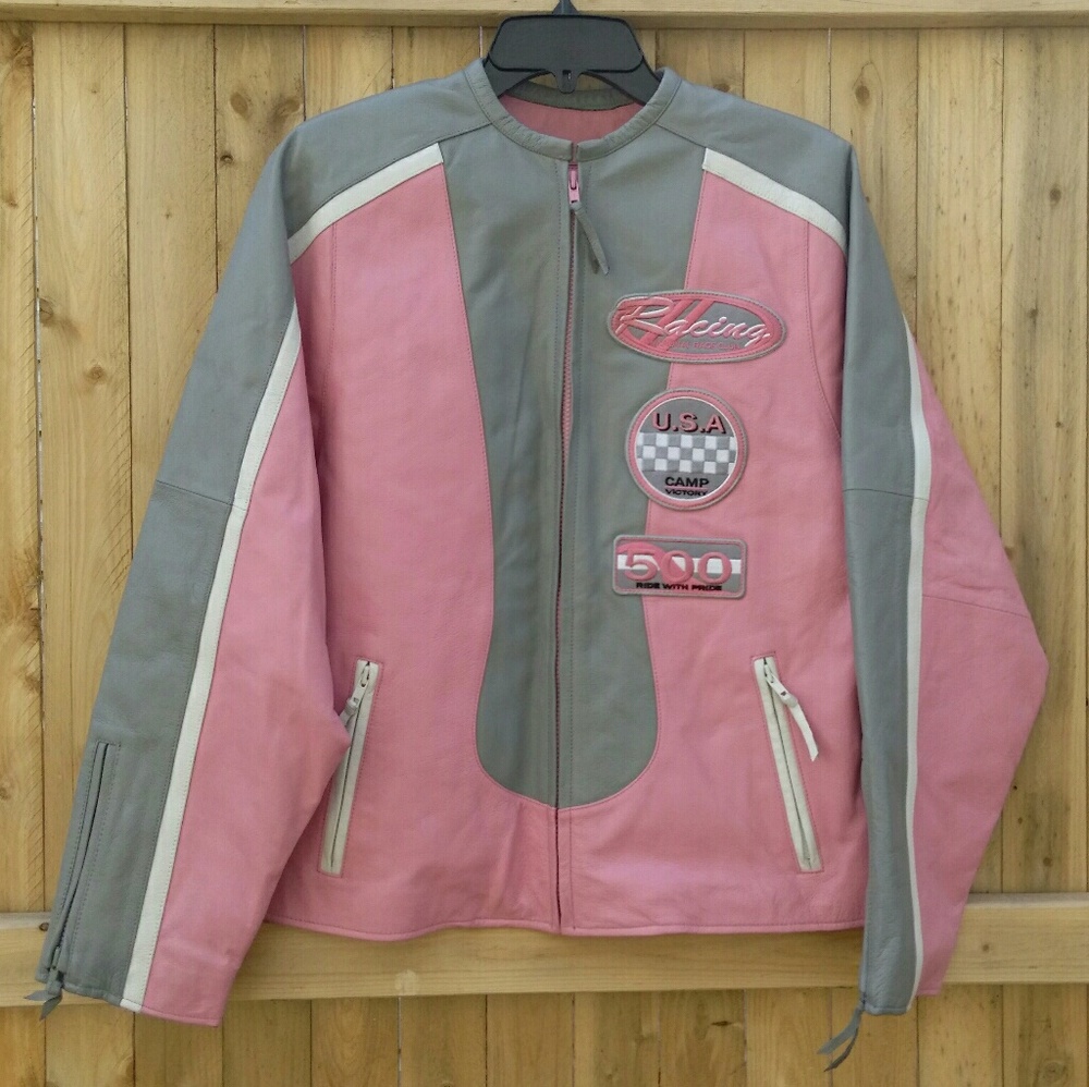 Marcia Collection Italian Leather Racing Jacket